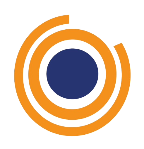 une forme en cible, une partie du logo de Eazycom